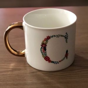 NWT Floral Letter “C” Mug